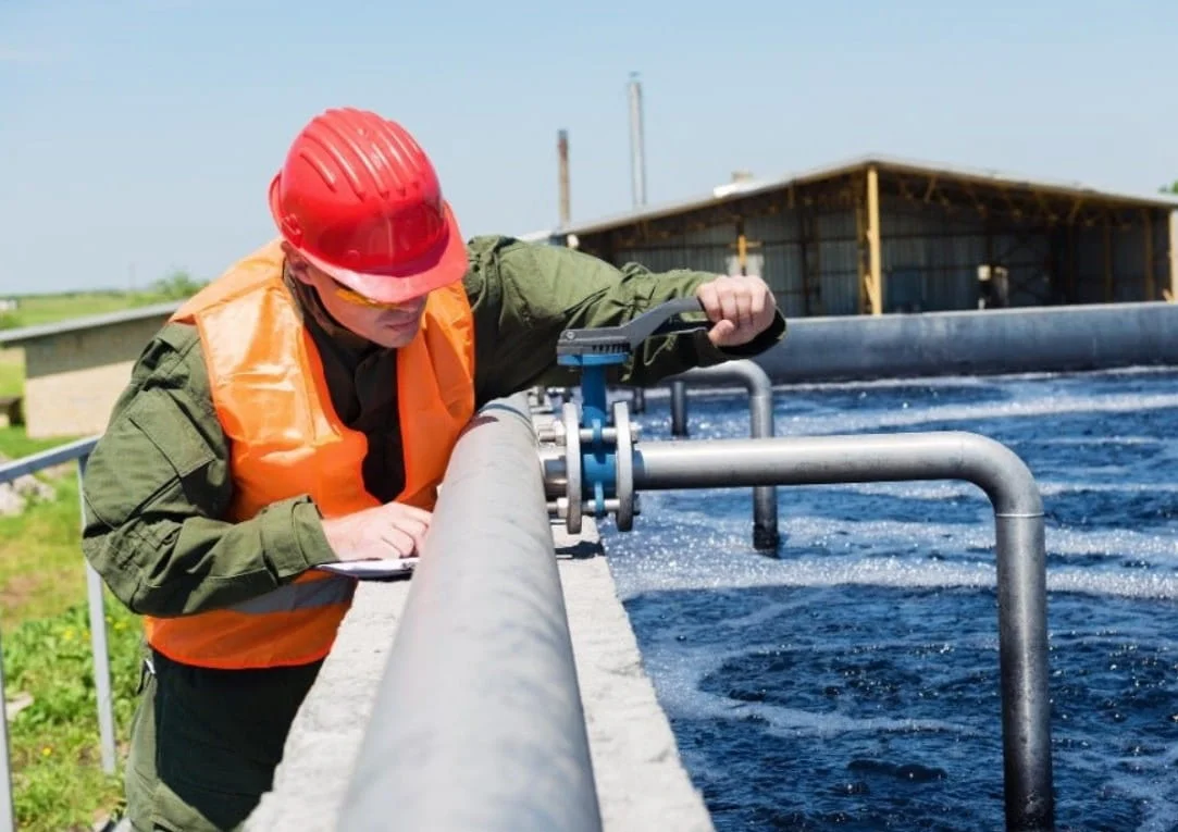 Engineer working at water treatment plant Waterpro Corporation